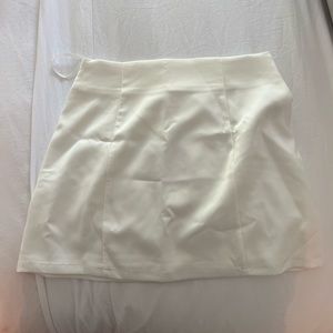 White Satin Skirt
